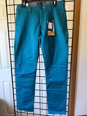 Gant Teal Slim Cotton Chinos
